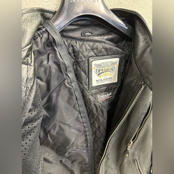 Real Leather Biker jacket, Men’s Med - Picture 3 of 6